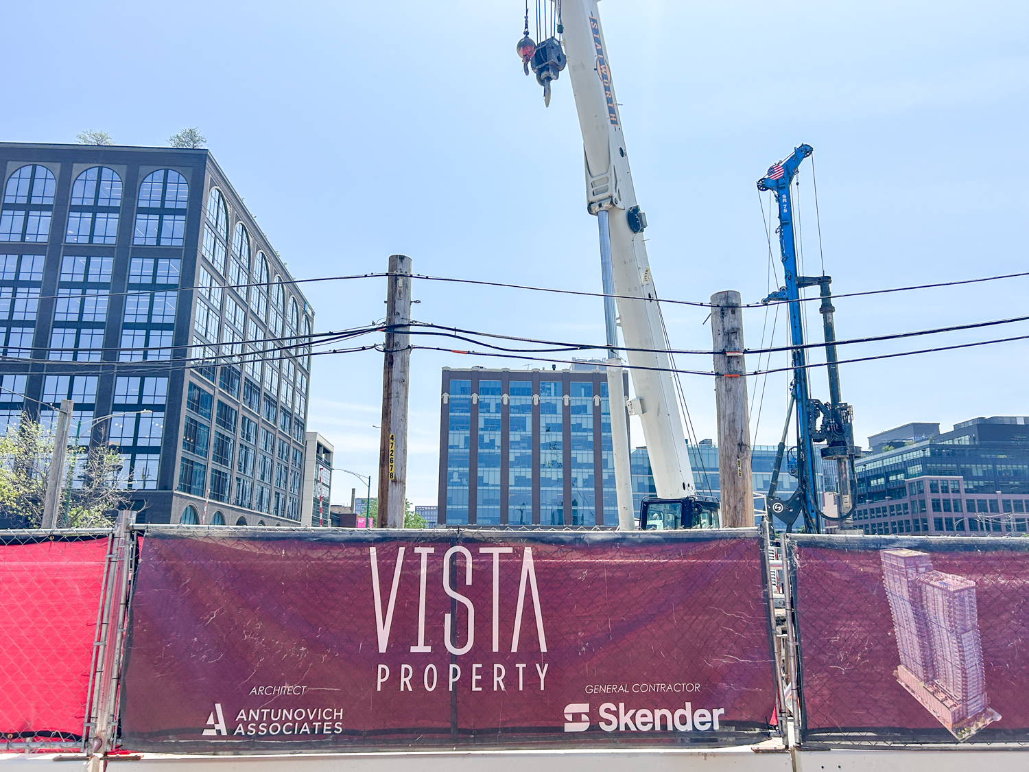 370 North Morgan caisson construction