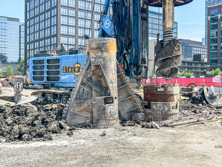 370 North Morgan caisson construction