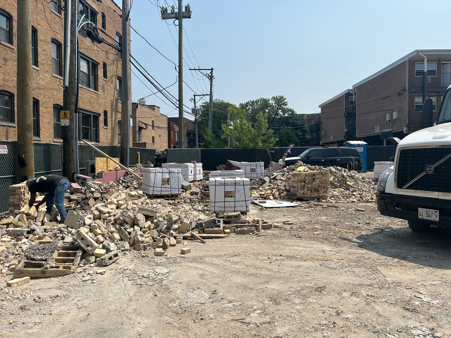 Demolition for 4553 North Dover residential development