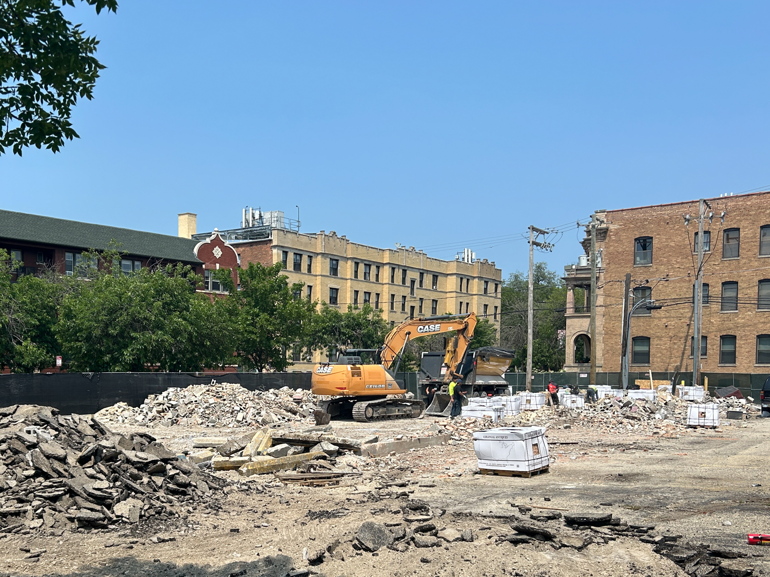 Demolition for 4553 North Dover residential development