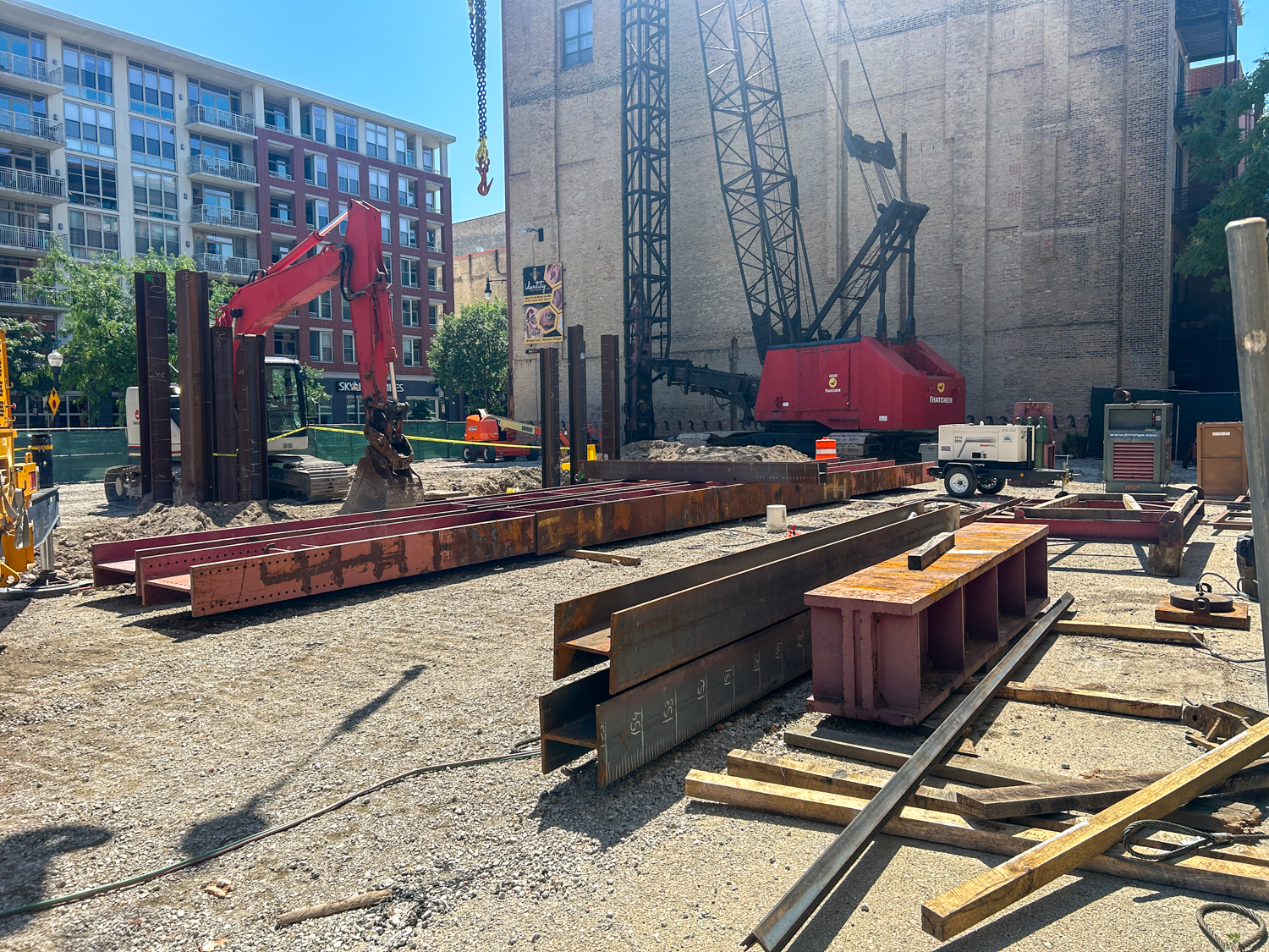 Bathhouse West Loop pile driving underway