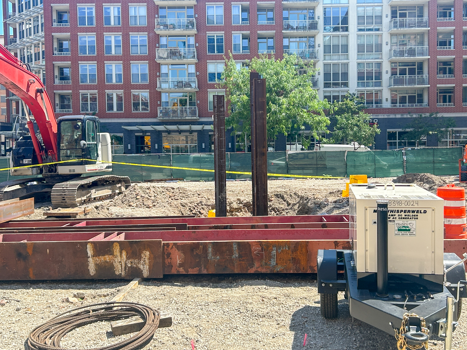 Bathhouse West Loop pile driving underway