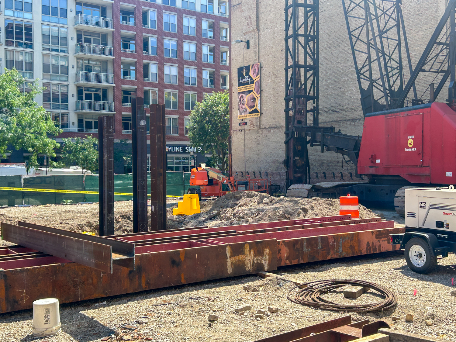 Bathhouse West Loop pile driving underway