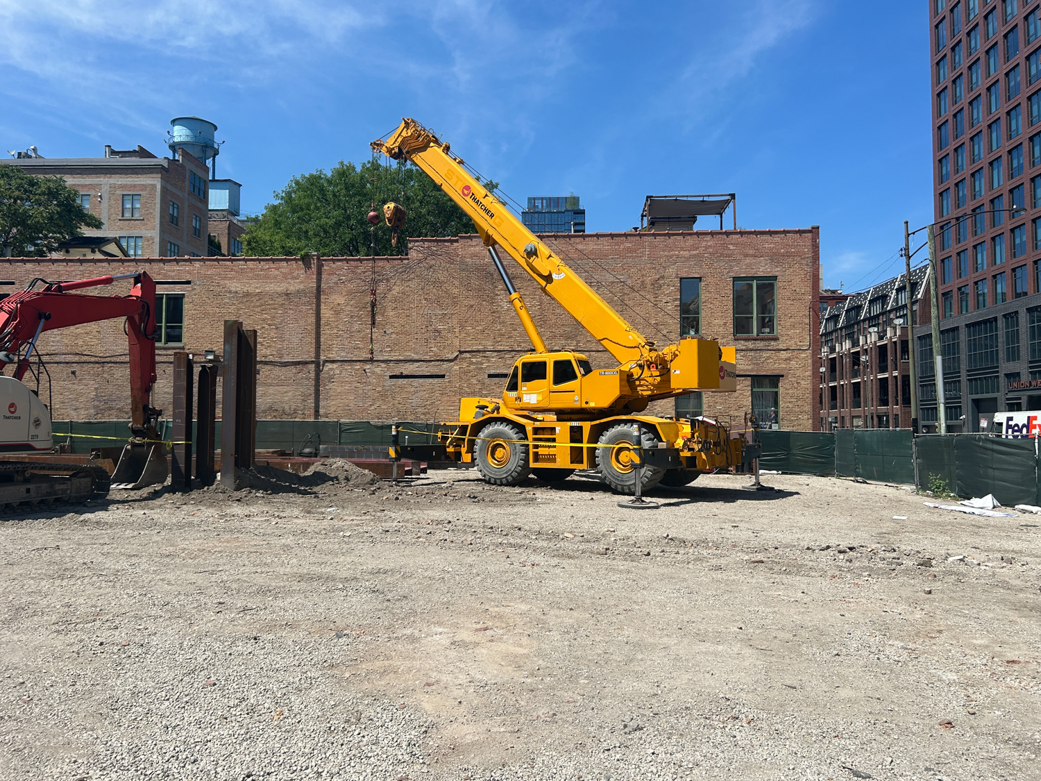 Bathhouse West Loop pile driving underway
