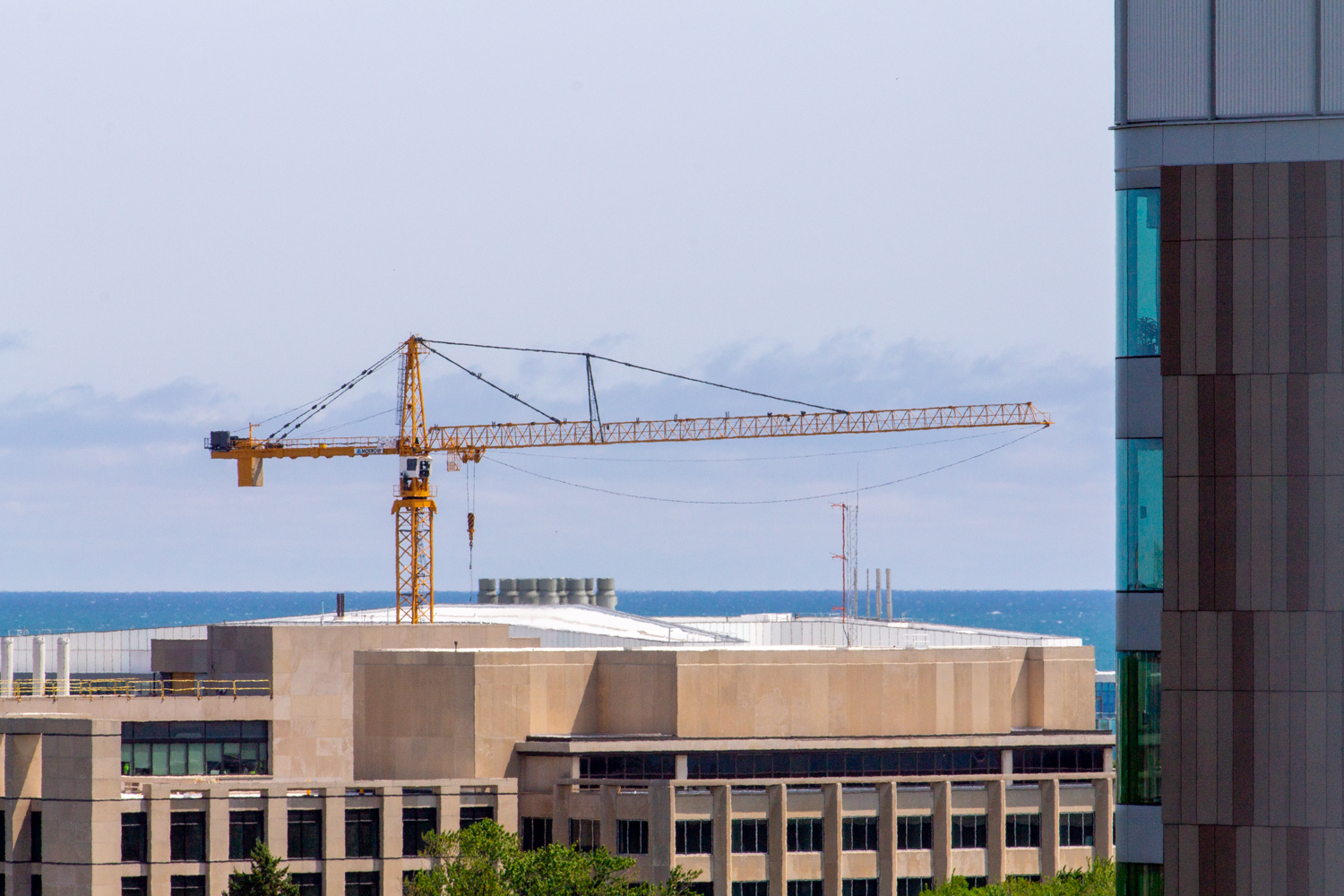 Northwestern University Kellogg Education Center tower crane