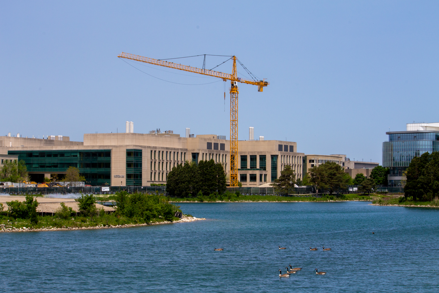 Northwestern University Kellogg Education Center tower crane