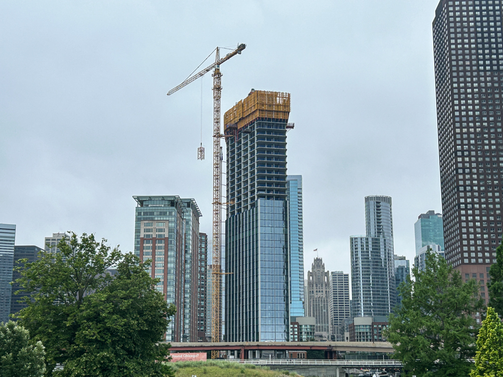 400 Lake Shore North Tower crane jump July 2025