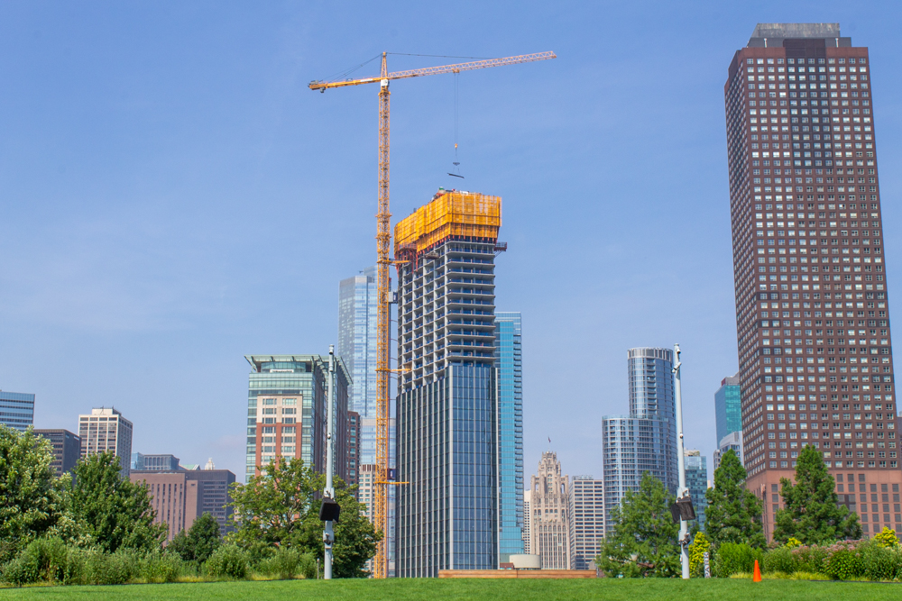 400 Lake Shore North Tower crane jump July 2025