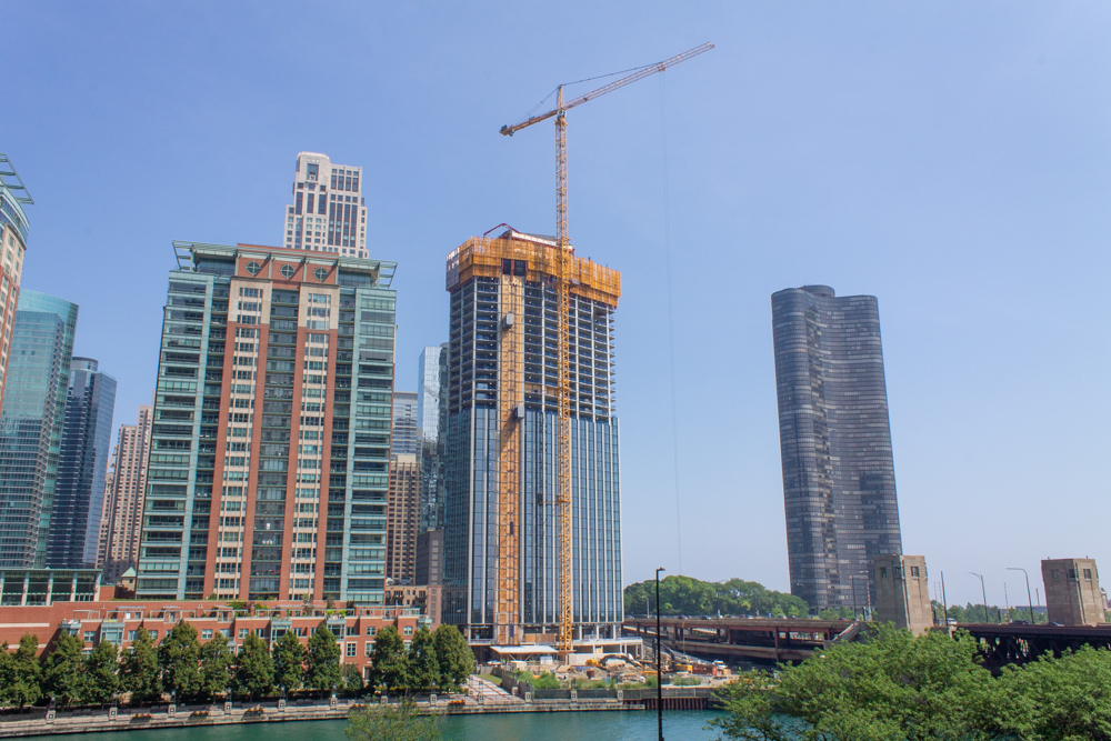 400 Lake Shore North Tower crane jump July 2025