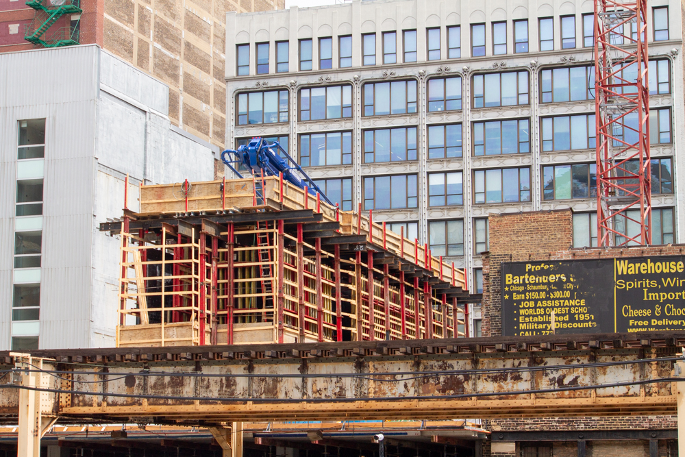 626 South Wabash construction progress