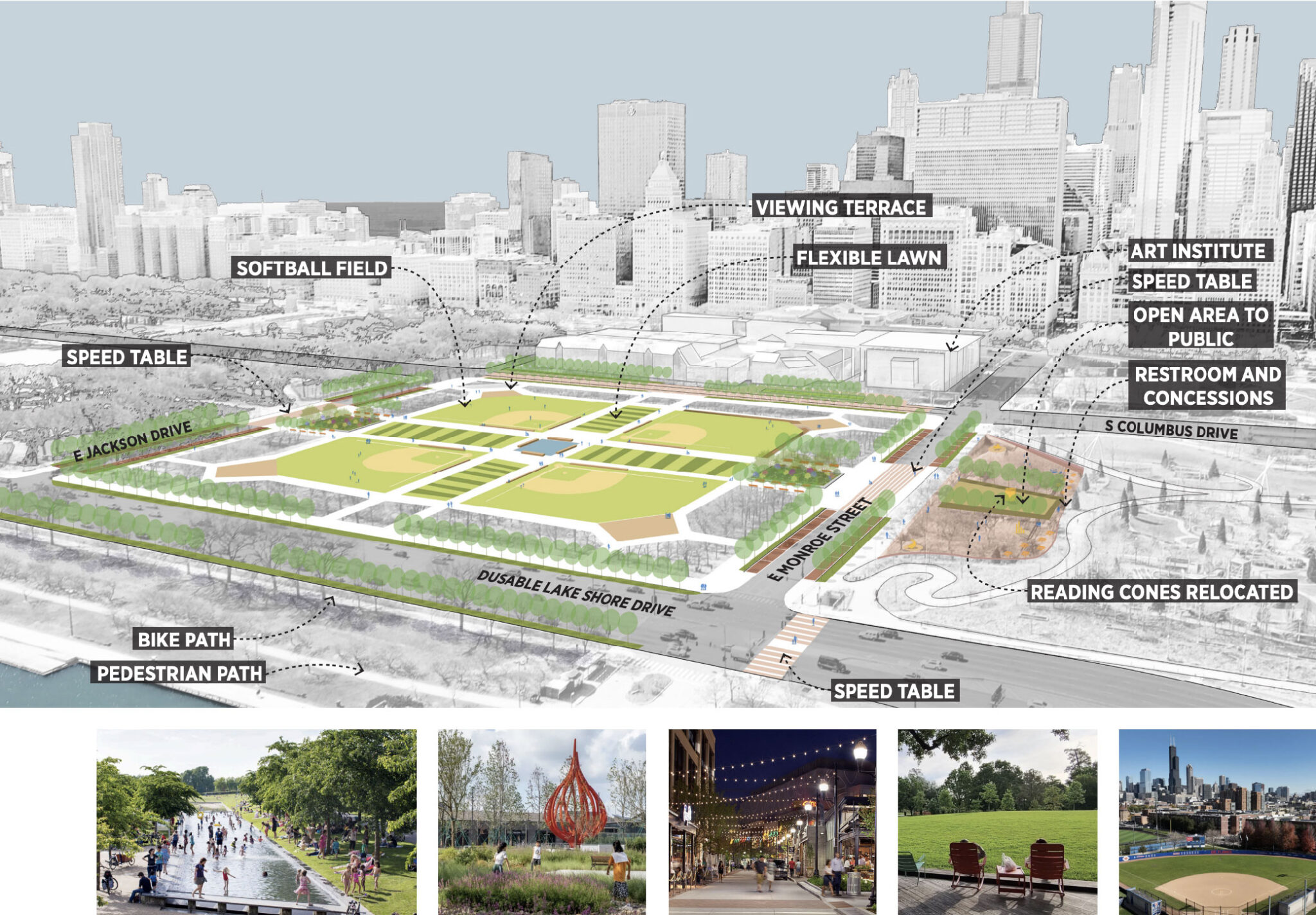 Park District Reveals New Grant Park Framework Plan - Chicago YIMBY