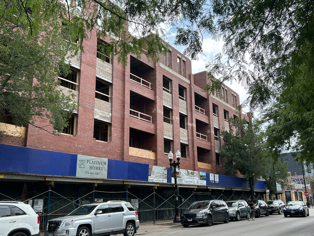 4713 North Clark Street top floor construction