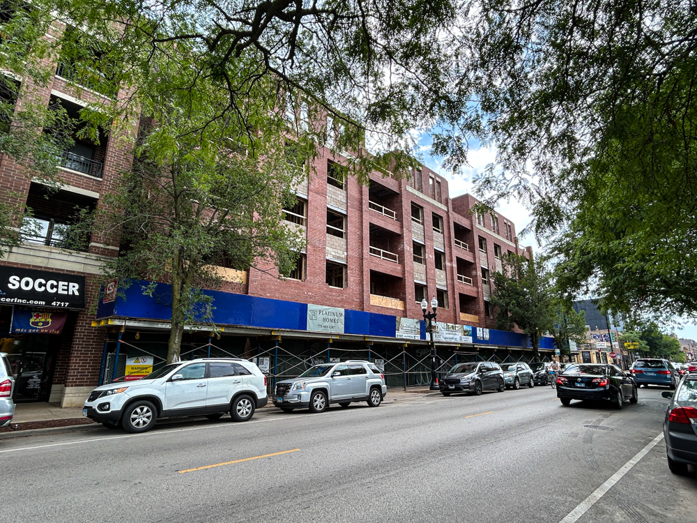 4713 North Clark Street top floor construction