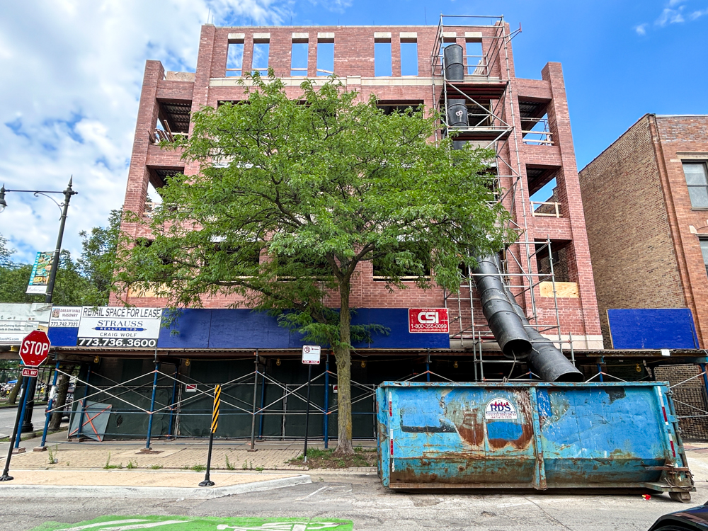 4713 North Clark Street top floor construction