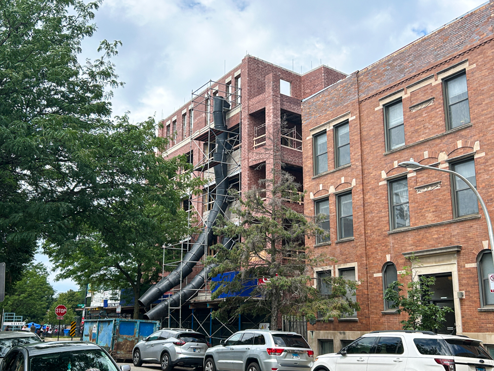 4713 North Clark Street top floor construction