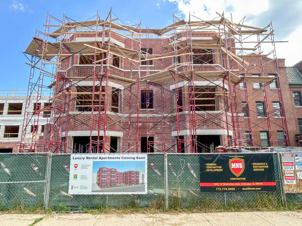 4907 North Paulina third floor construction progress