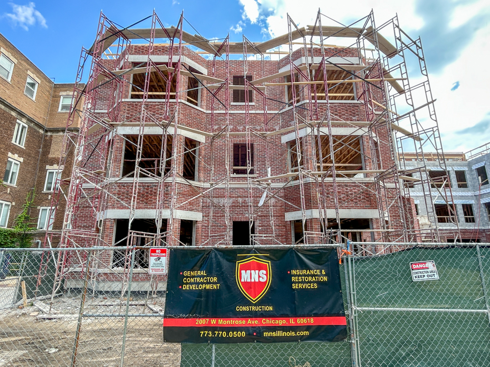 4907 North Paulina third floor construction progress