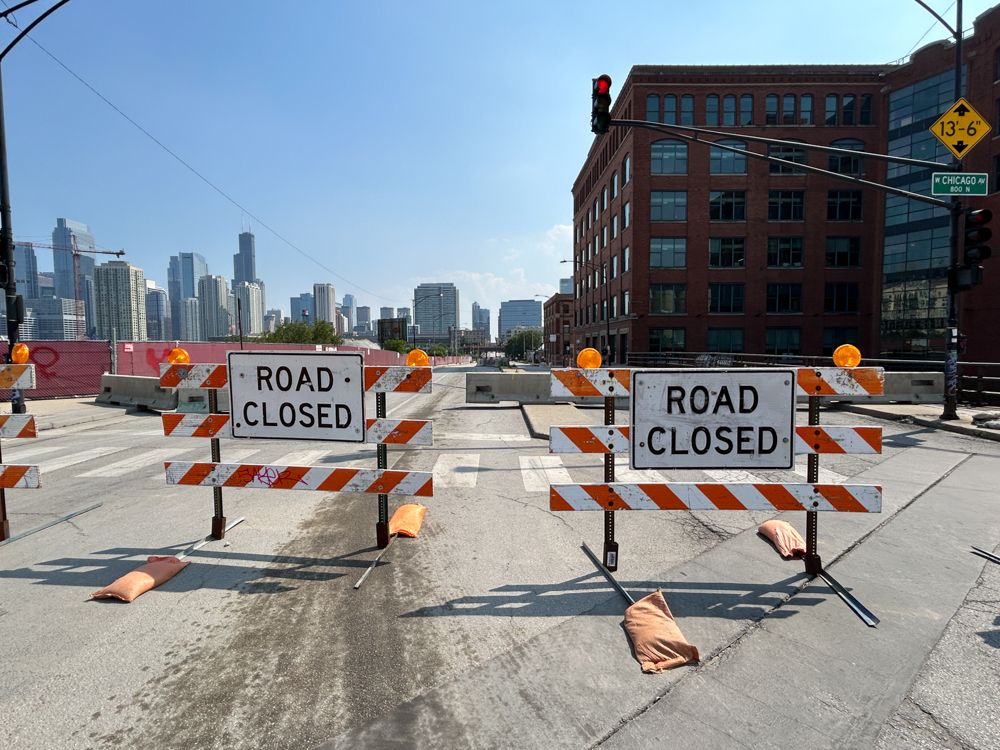 Halsted Street Chicago Avenue closures