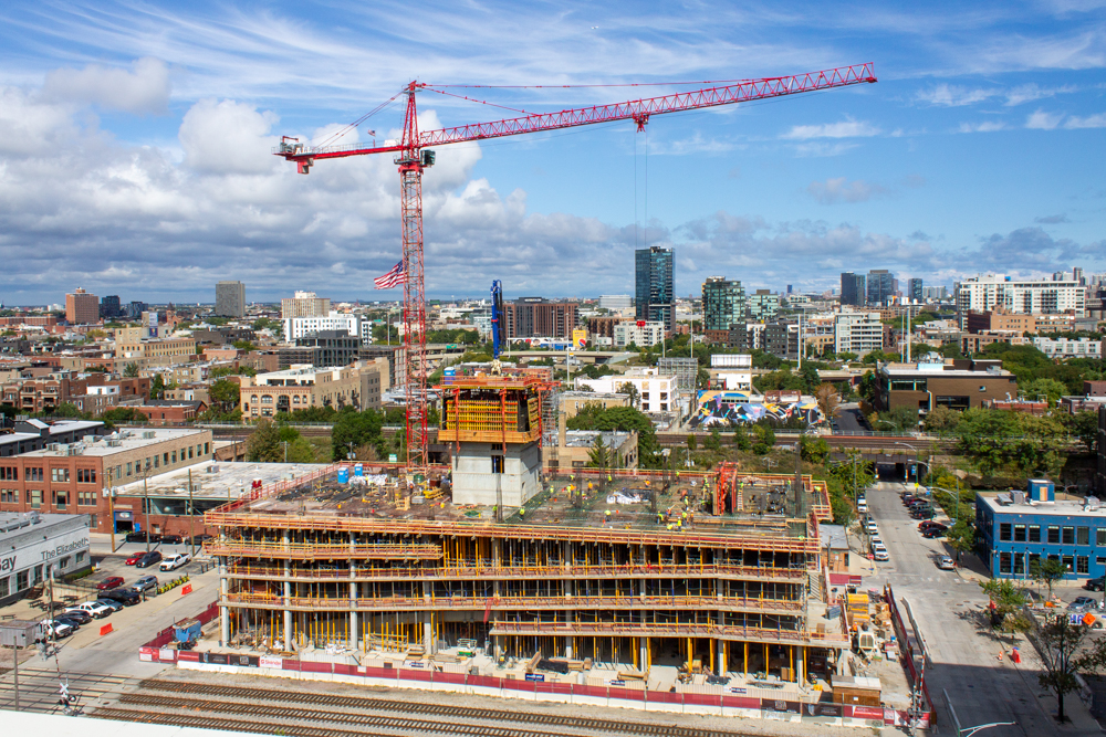 370 North Morgan September 2025 construction progress
