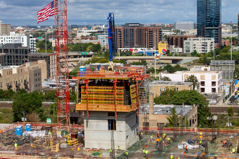 370 North Morgan September 2025 construction progress