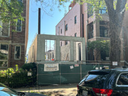 3739 North Clifton Avenue three-flat construction progress