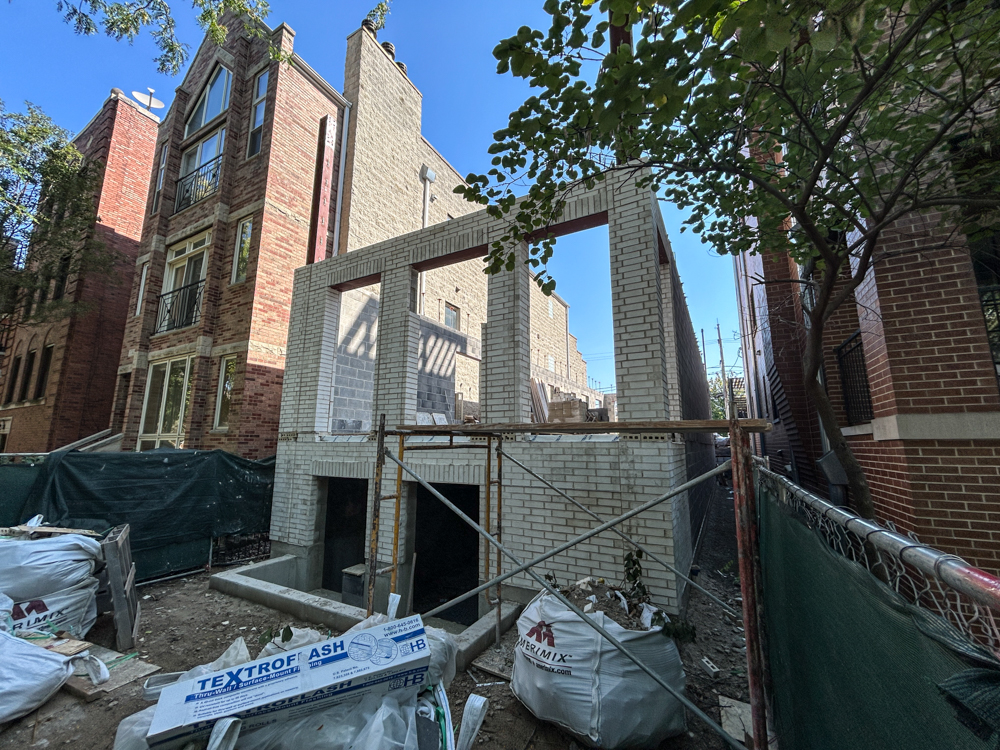 3739 North Clifton Avenue three-flat construction progress