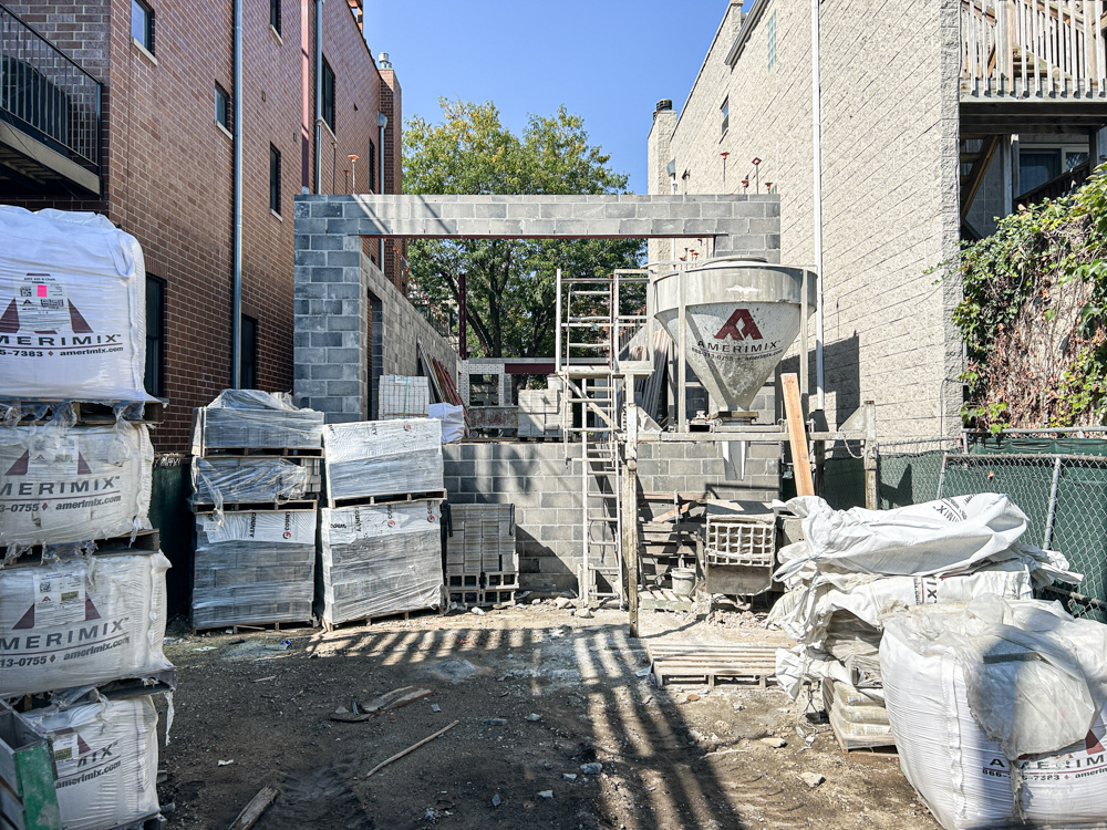 3739 North Clifton Avenue three-flat construction progress