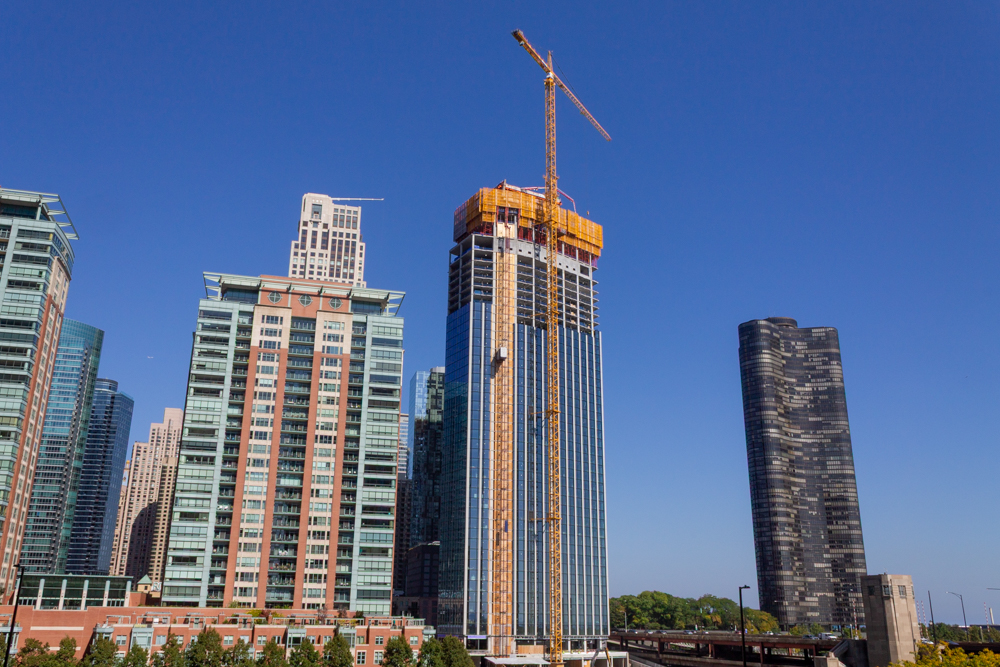400 Lake Shore North Tower September crane jump