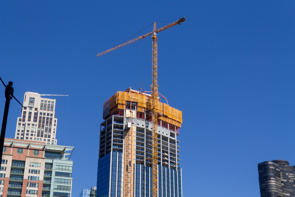 400 Lake Shore North Tower September crane jump