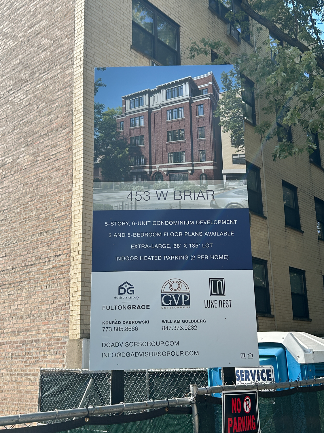 453 West Briar Place construction progress