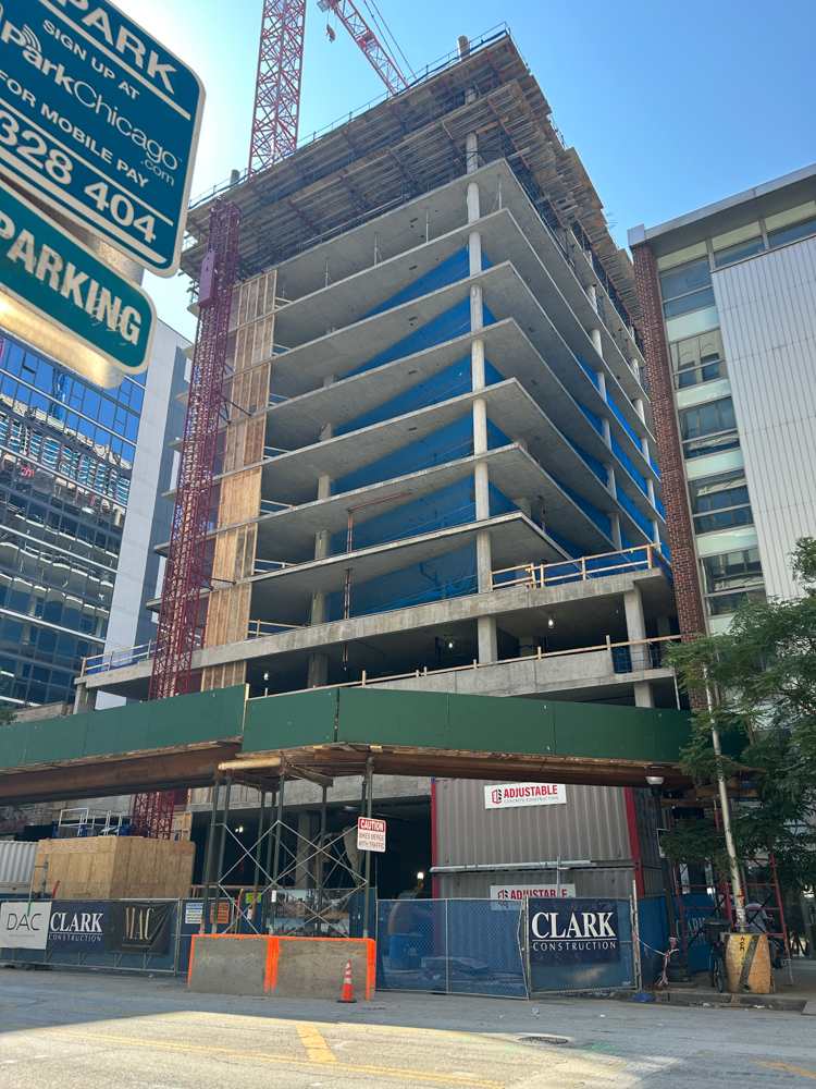 626 South Wabash construction update September 2025