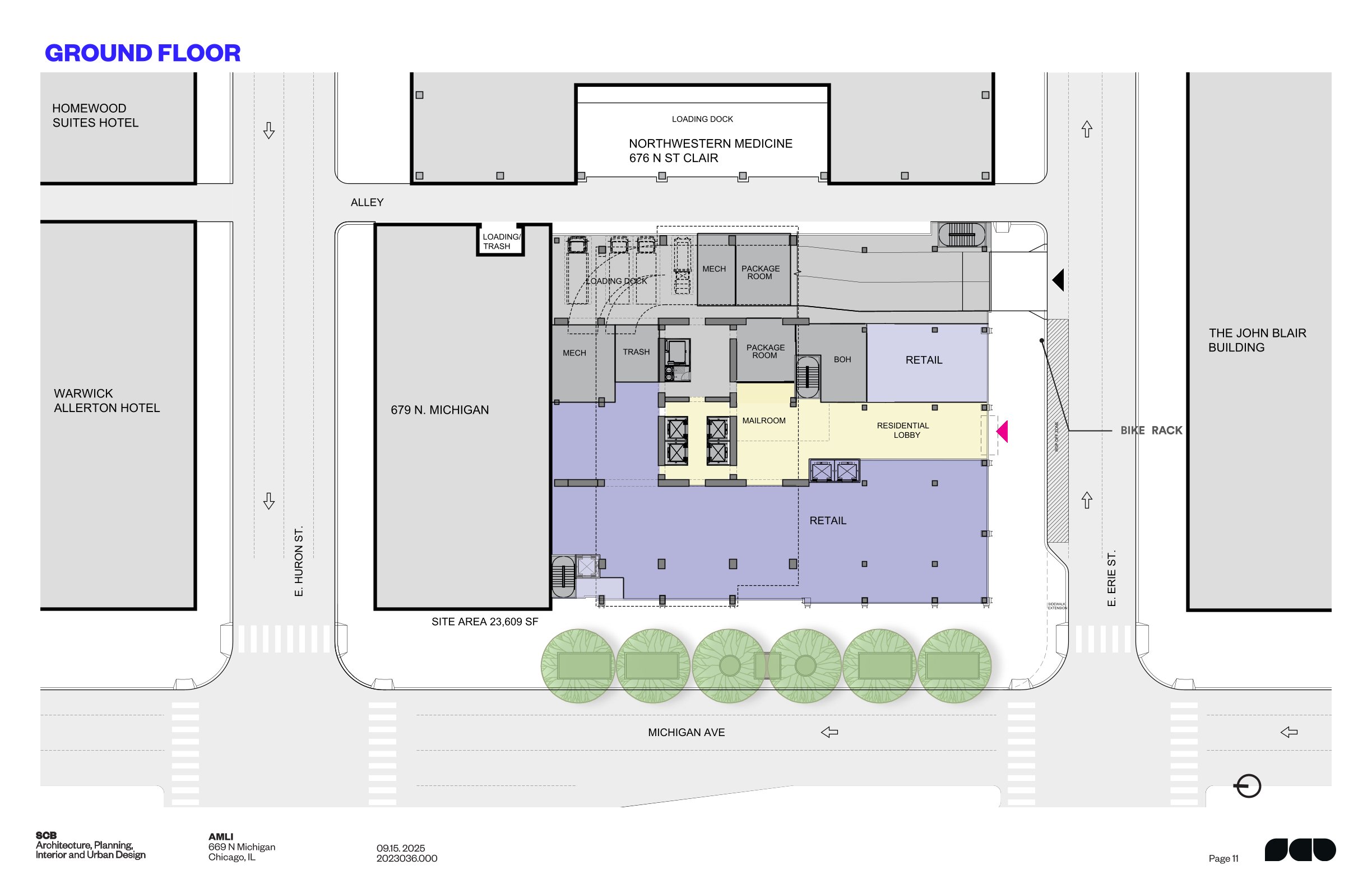 669 North Michigan Avenue residential tower proposal