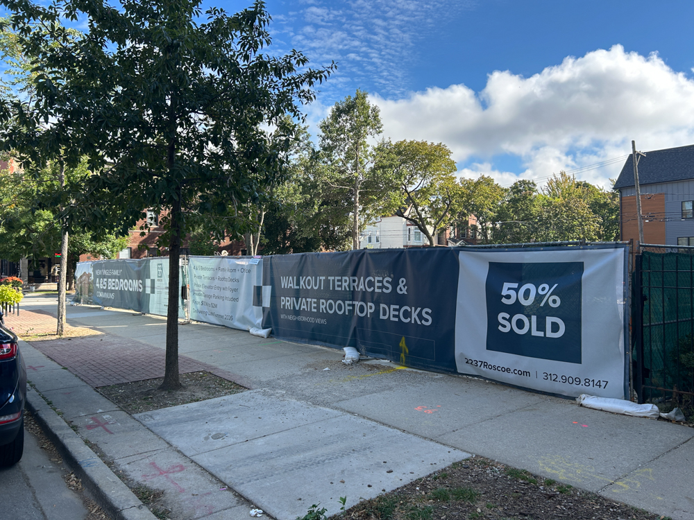 2237 Roscoe condominium construction underway