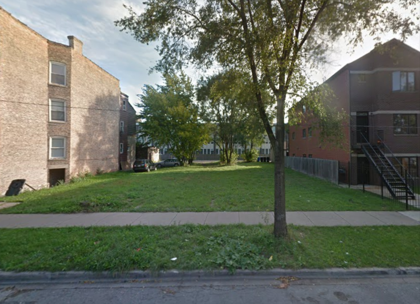 In red, 129 & 209 South Whipple (top) and 3015 West Polk. In blue, 3031 West Polk. Via Google Maps