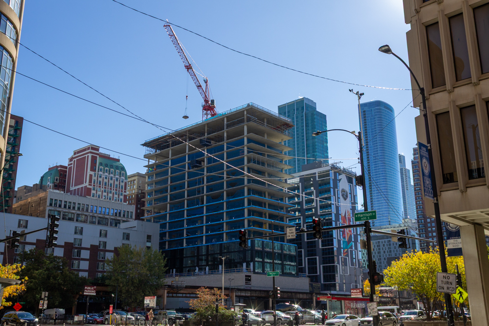 626 South Wabash tops out