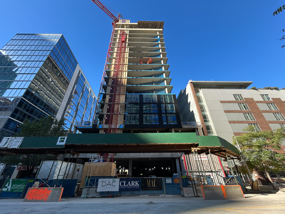 626 South Wabash tops out