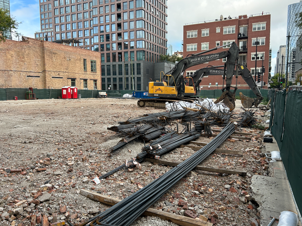 West Loop Bathhouse foundation construction
