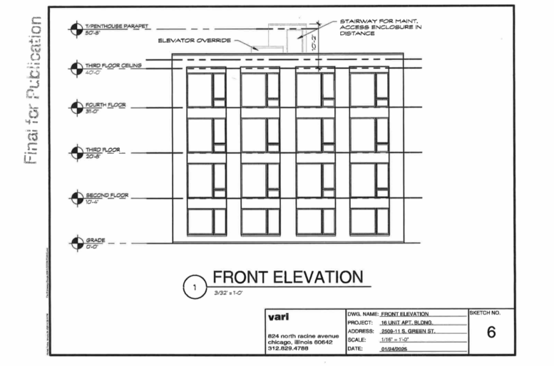 2509 South Green Street construction permitted