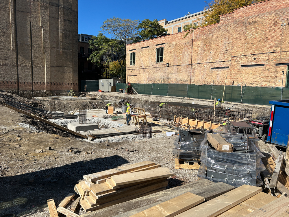 West Loop Bathhouse foundation construction