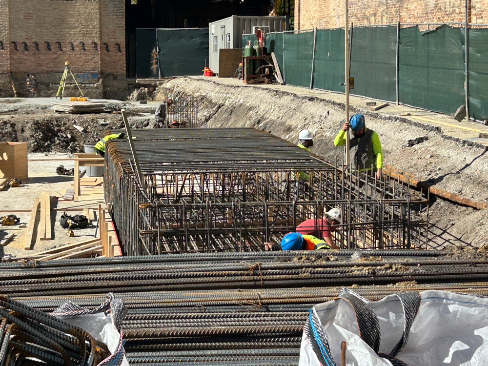 West Loop Bathhouse foundation construction
