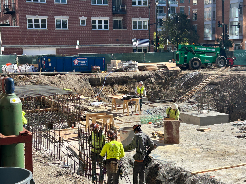 West Loop Bathhouse foundation construction
