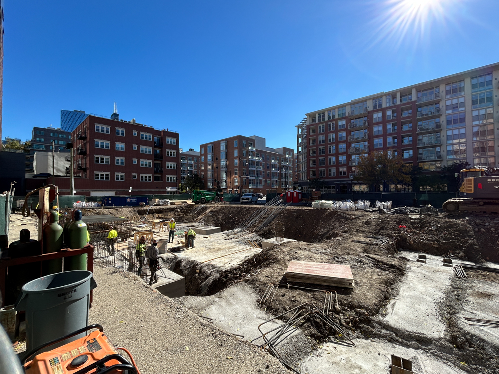 West Loop Bathhouse foundation construction