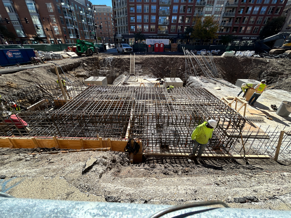 West Loop Bathhouse foundation construction