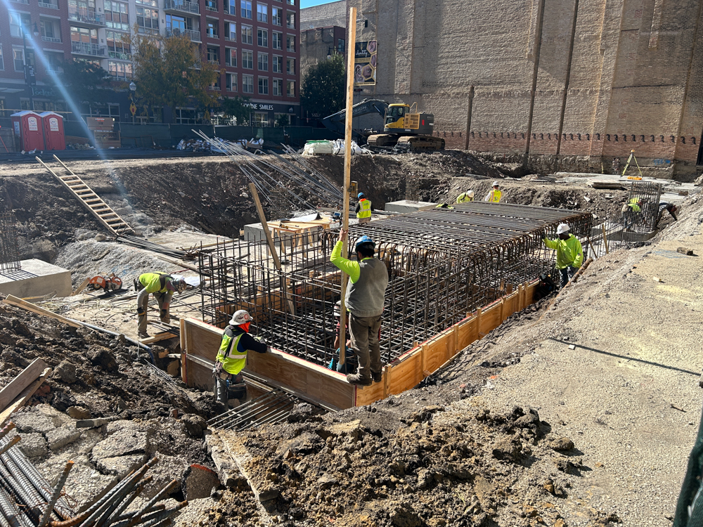 West Loop Bathhouse foundation construction