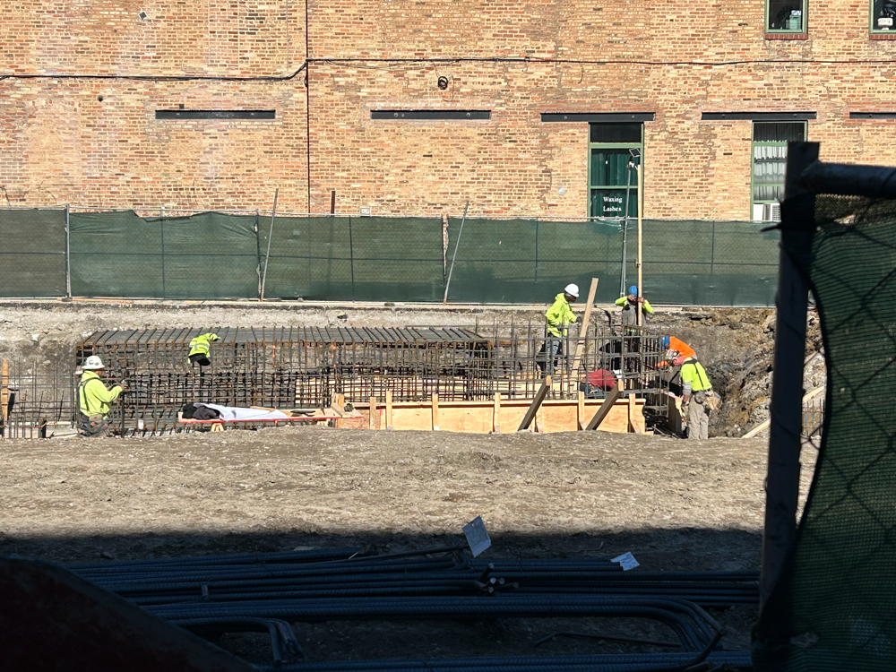 West Loop Bathhouse foundation construction