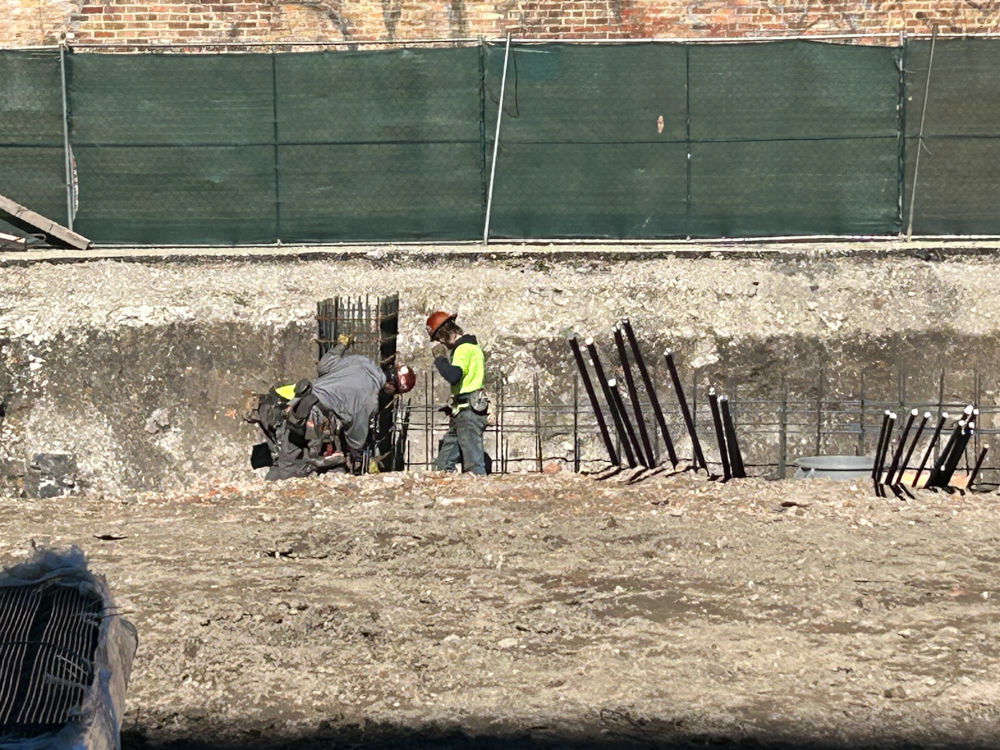 West Loop Bathhouse foundation construction