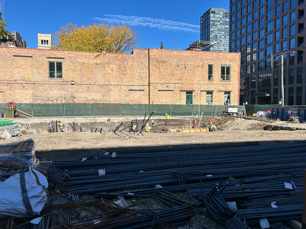 West Loop Bathhouse foundation construction