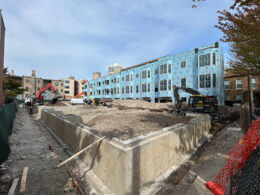 Cambridge Avenue townhomes construction