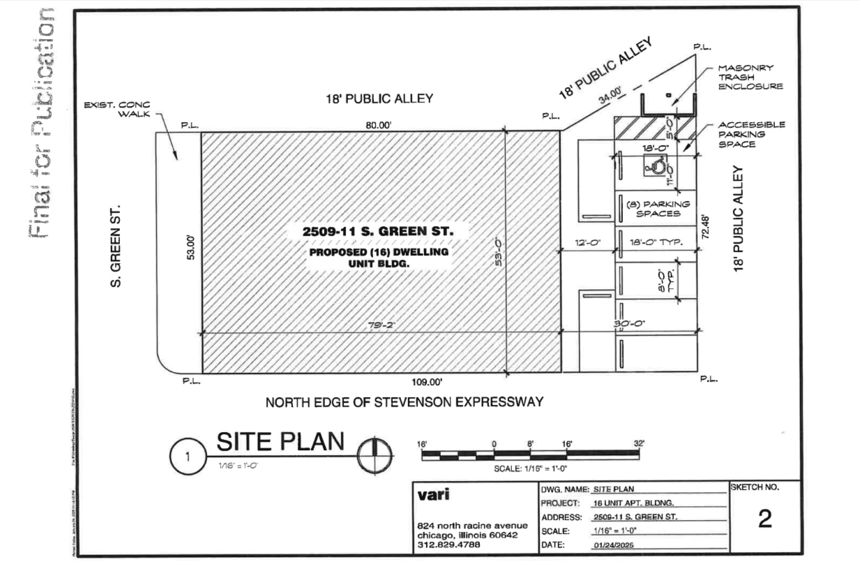 2509 South Green Street construction permitted