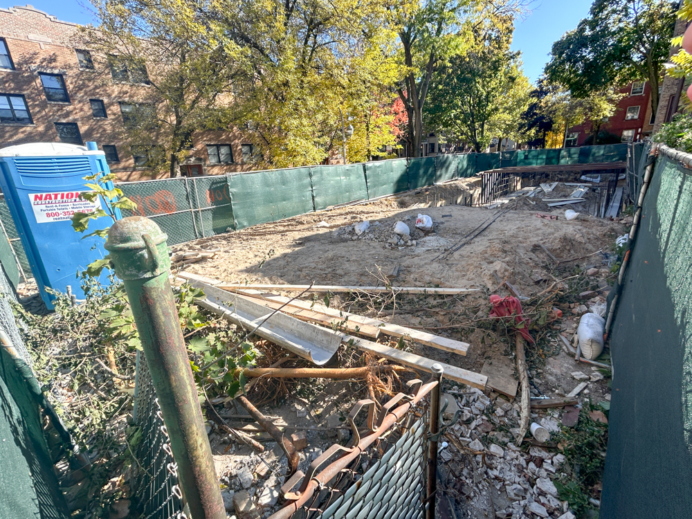 When demolition was permitted in July, neighbors put up an effort to have the façade incorporated into the new design if the entire building couldn't be saved, but the teardown went on as planned. By the end of August, the site had been cleared.